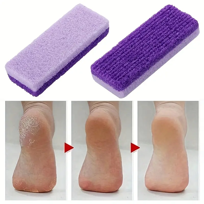2 uds piedra pómez para pies Lima para pies removedor de callos y piel muerta depurador de talón pies suaves en segundos herramienta exfoliante de pedicura