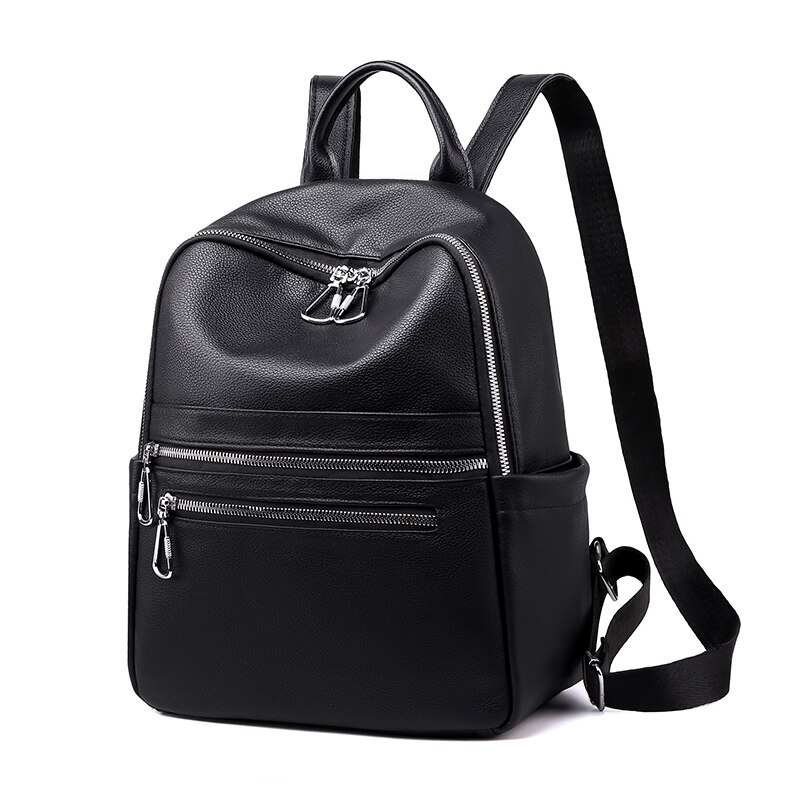 2022 neue Schwarz Pu Stoff frauen Rucksack frauen ... – Grandado