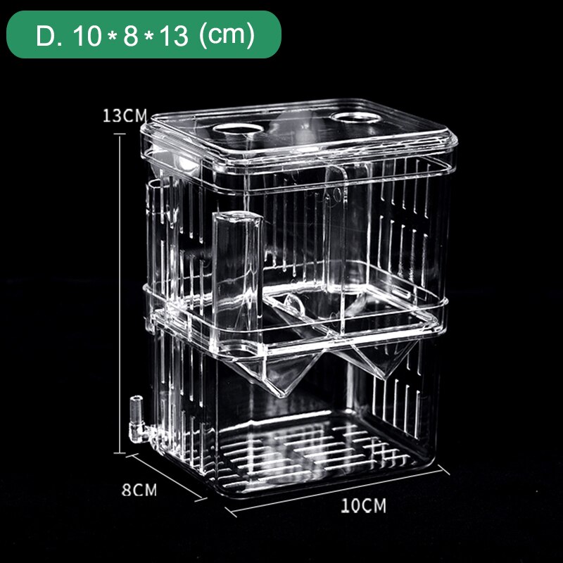 Acrylic Fish Tank Breeding Isolation Box Incubator Aquarium Breeder Box Multifunctional Spawning Hatching Room Aquarium Supplies: D