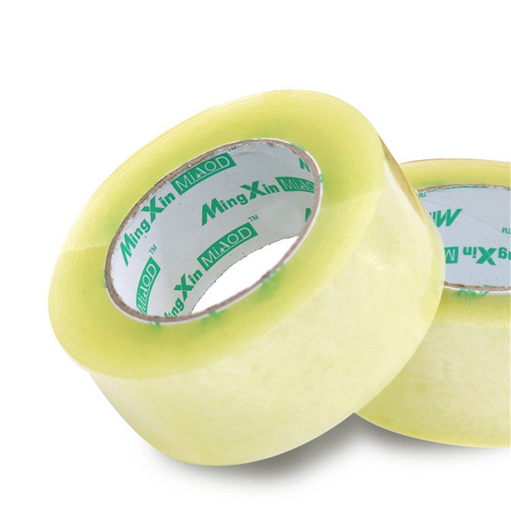 4.8*2.5Cm Clear Geel Pakket Doos Verpakking Tape Afdichting Plakband Kartonnen Zelfklevende Verpakking Accessoires Kantoorbenodigdheden