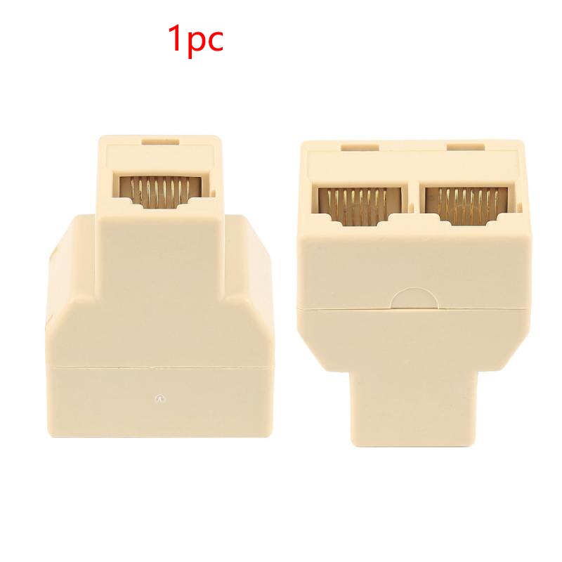2021 RJ45 Splitter Ethernet adattatore cavo Lan 1 a 2 vie Extender Splitter per connessione Internet accoppiatore contatto spina modulare: single TO two