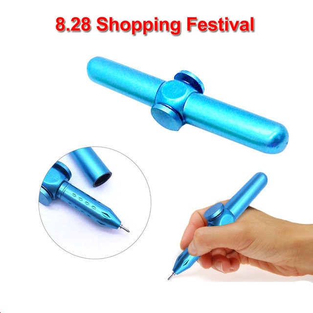 Hand Fidget Spinner Metalen Fidget Pen Fidget Spinner Anti Stress Pen Voor School Pen Interessante Angst Stress Relief Speelgoed