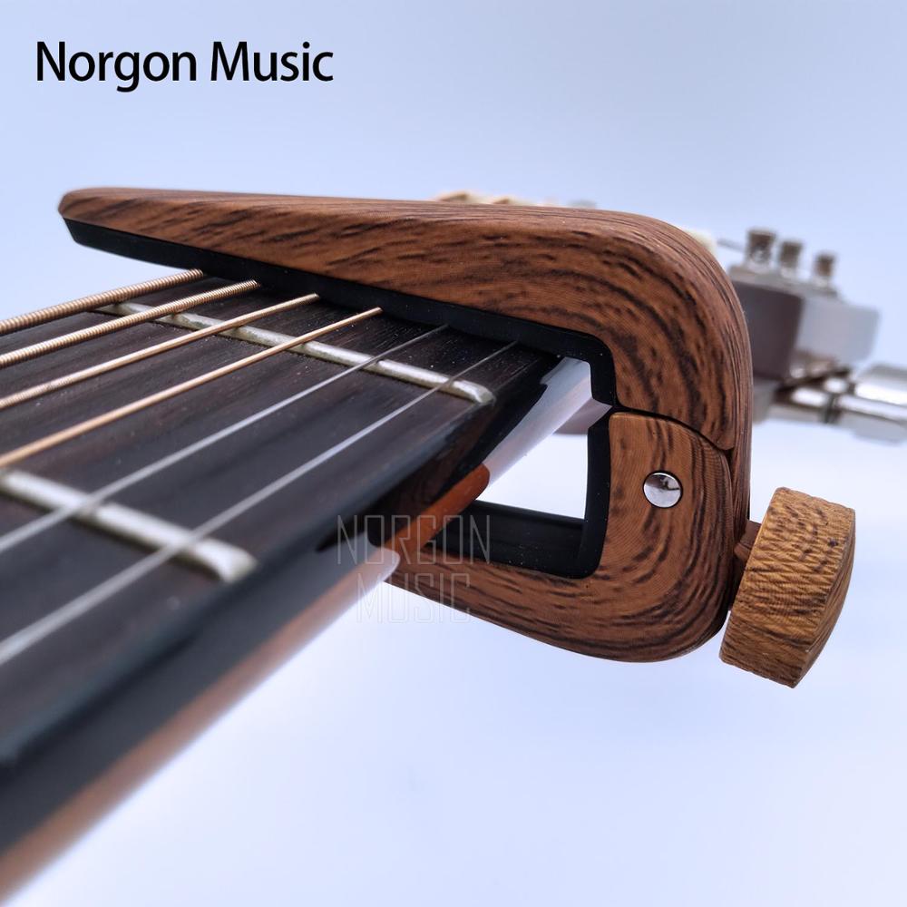 Flanger-cejilla de guitarra acústica de Metal, guitarra eléctrica clásica, ukelele, cejilla de aleación de Zinc, piezas y accesorios de guitarra, FC-09 Musical: Rose Wood