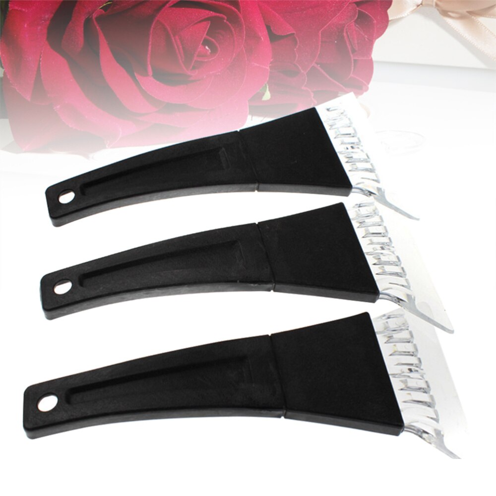 3pcs Car Snow Scraper Durable Plastic Strong Effortless Snow Brush Remover Scraper