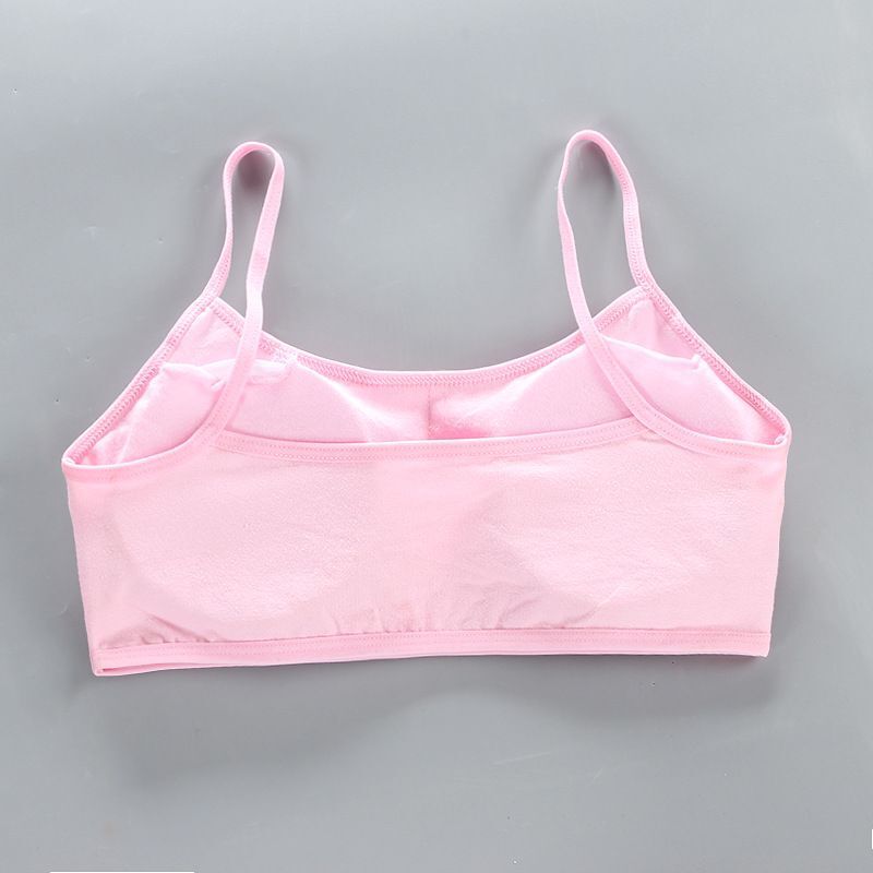 Girls Cotton Topic Young Underwear Teenage Training Bra Natural Sling Vest Classic Loves for 8-14 Years