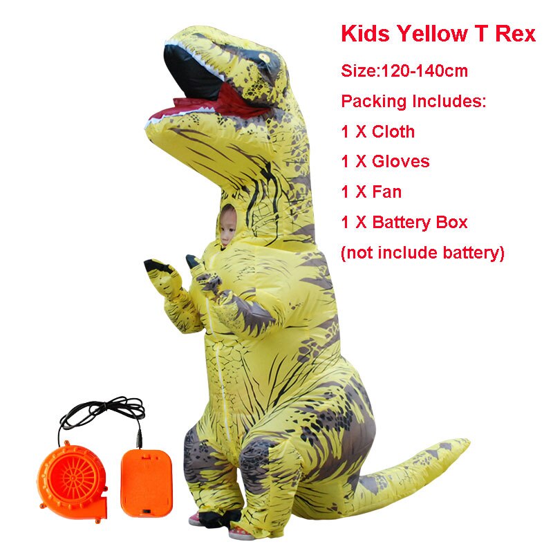 Disfraz inflable para adultos, disfraz inflable de Velociraptor, disfraz de dinosaurio de Halloween, disfraces de T REX para hombres, disfraces de fantasía, dinosaurio Cosplay