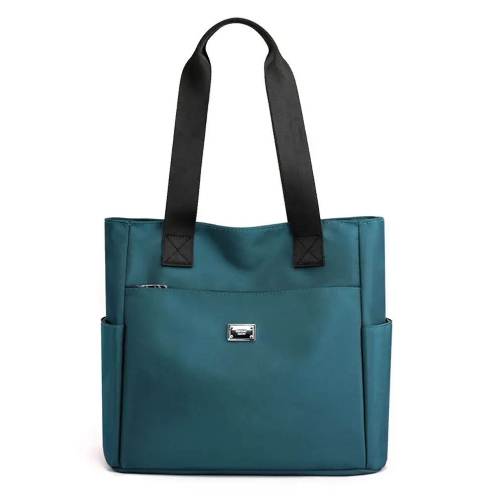 Bolsa tote de mão de grande capacidade, de alta qualidade, leve, à prova d'água, de nylon, bolsa de ombro para trabalho, escola e viagem, bolsa de ombro: Dourado
