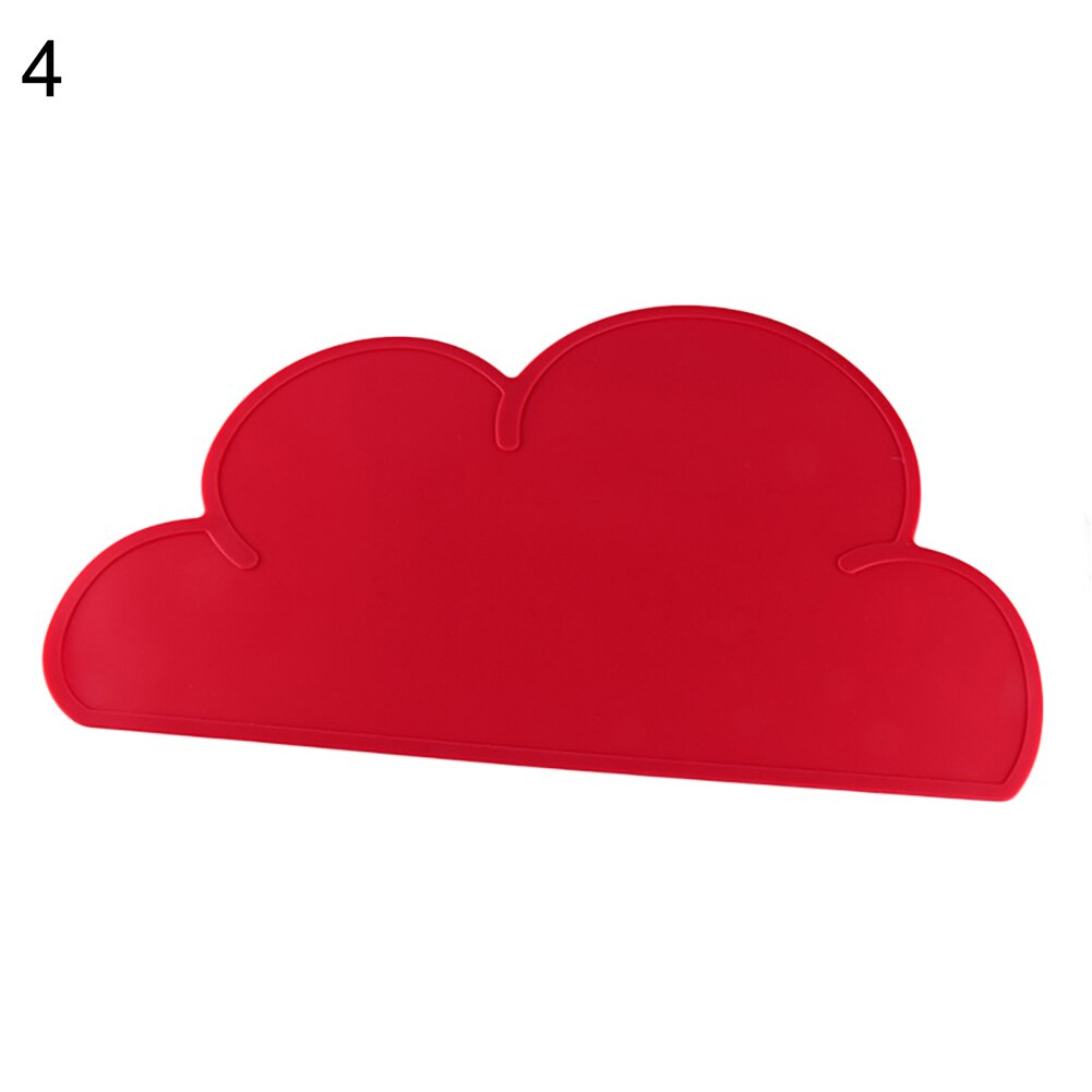 Portable Cloud Shaped Silicone Placemat Children Baby Plate Mat Waterproof Tableware Heat Resistant Bowl Pad Home Dinner Tools