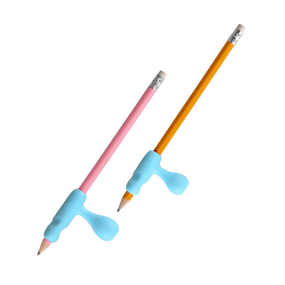 19 stk børne pen grip crossover pen gripper skrivehjælp til børn børn lektietegning (tilfældig farve , 5 stk dobbelt finger pe