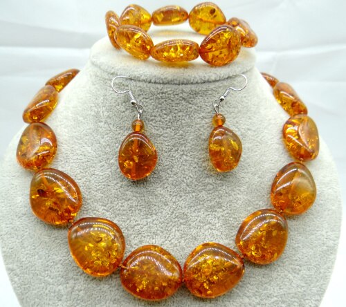 , Natural precioso, gota de agua moderna, lágrima, oro, miel prensada, amberos, fabricación de joyas, pendientes, collar Q7: NO.2