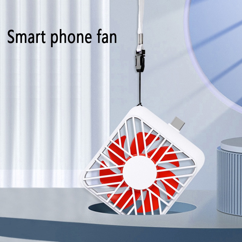Small and portable Internet celebrity K1 mobile phone fan is suitable for Apple/Type-C, freeing your hands and enjoying cool