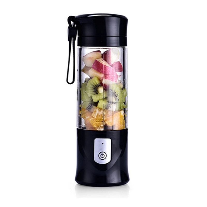 Mini blender hand blender travel blender the rechargeable portable juicer: black USB Worlgwide