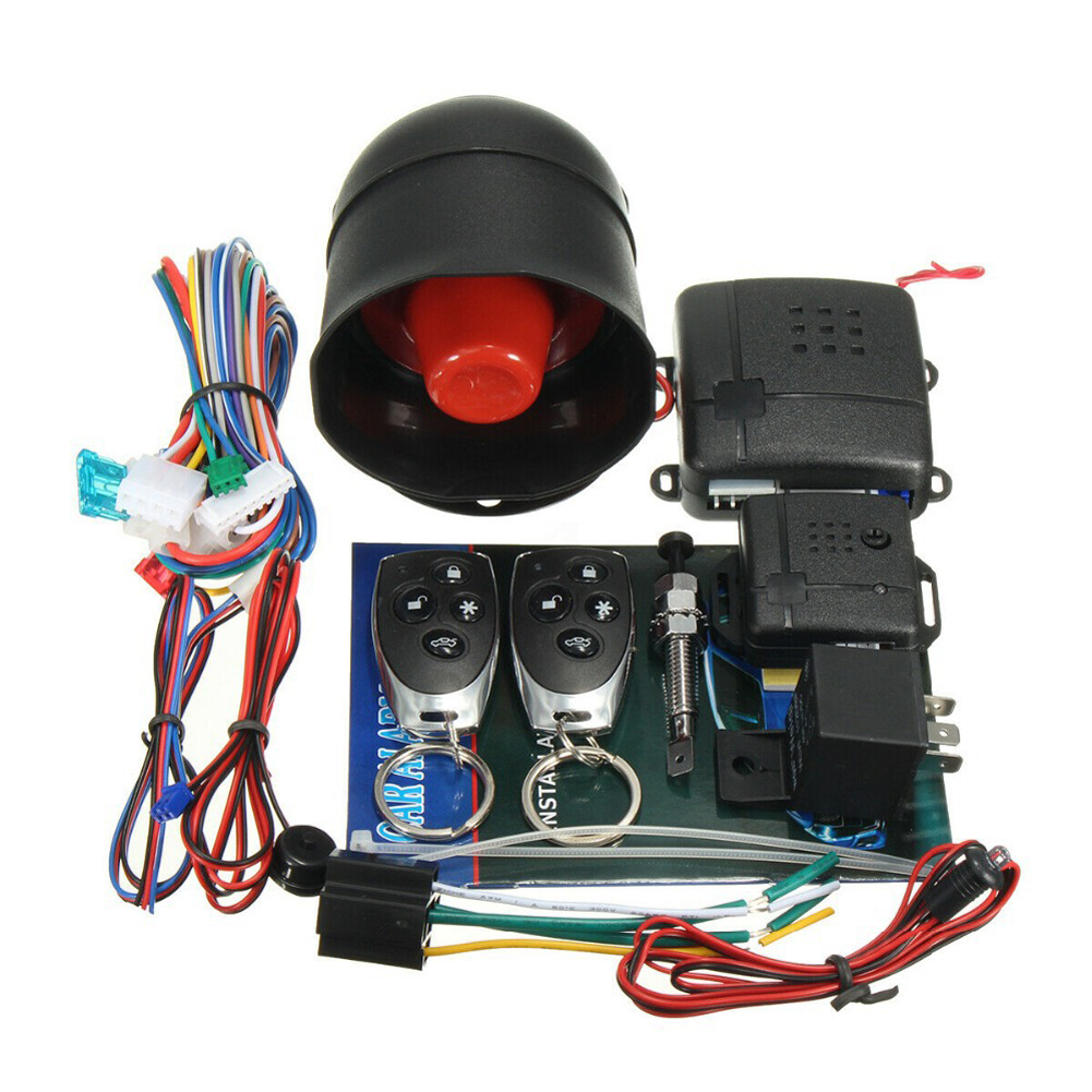 Universal Car Auto Burglar Alarm Protection Programmable Remote Control Door Lock Vehicle Keyless Entry System Anti-Theft System