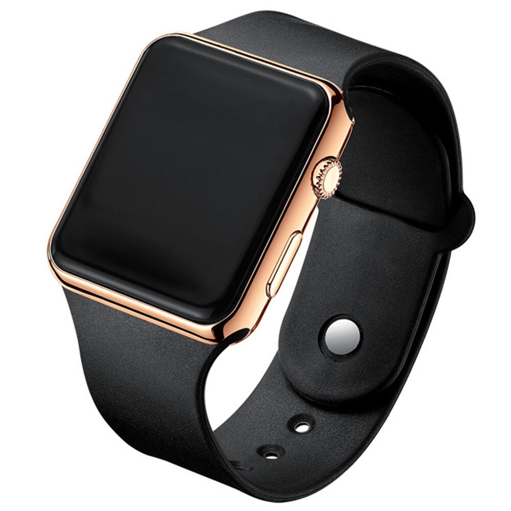 Led Digitale Display Horloges Voor Mannen Elektronische Datum Casual Simple Horloge Siliconen Riem Horloge Mannen Relogio Masculino: Rose Gold