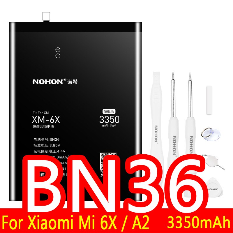 NOHON Battery For Xiaomi Mi 8 9 Lite SE 9T Pro 10 POCOPHONE F1 F2 Pro CC9 CC9E A3 5X 6X Replacement Bateria BM3J BM3E BM3L BM3M: BN36 MAX