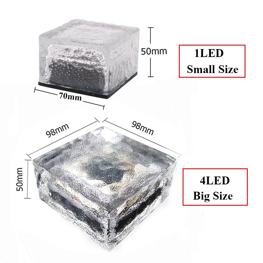 Joyinled led underjordisk lampe havedæk lys firkantet glas sten mursten isterning sti gulv trappe græsplæne dæk sol begravede lamper