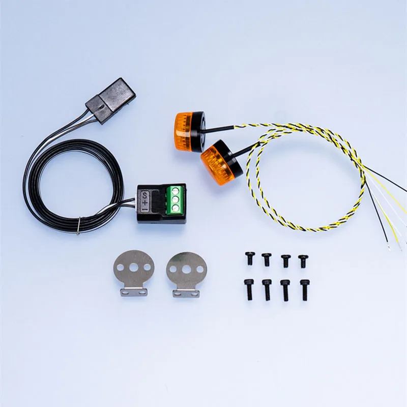 Led 360 graus de rotação luz rc modelo luz advertência para 1/14 tamiya rc caminhão basculante 770s r620 benz aros homem tgx carro