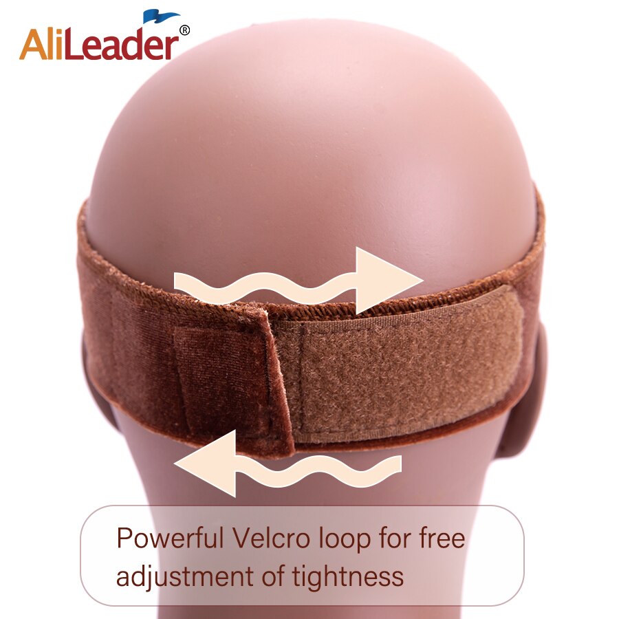 Alileader doux Velcro perruque poignée bande forte Fix bandeau antidérapant perruque poignée pour perruques Profession perruque accessoires Beige Grip