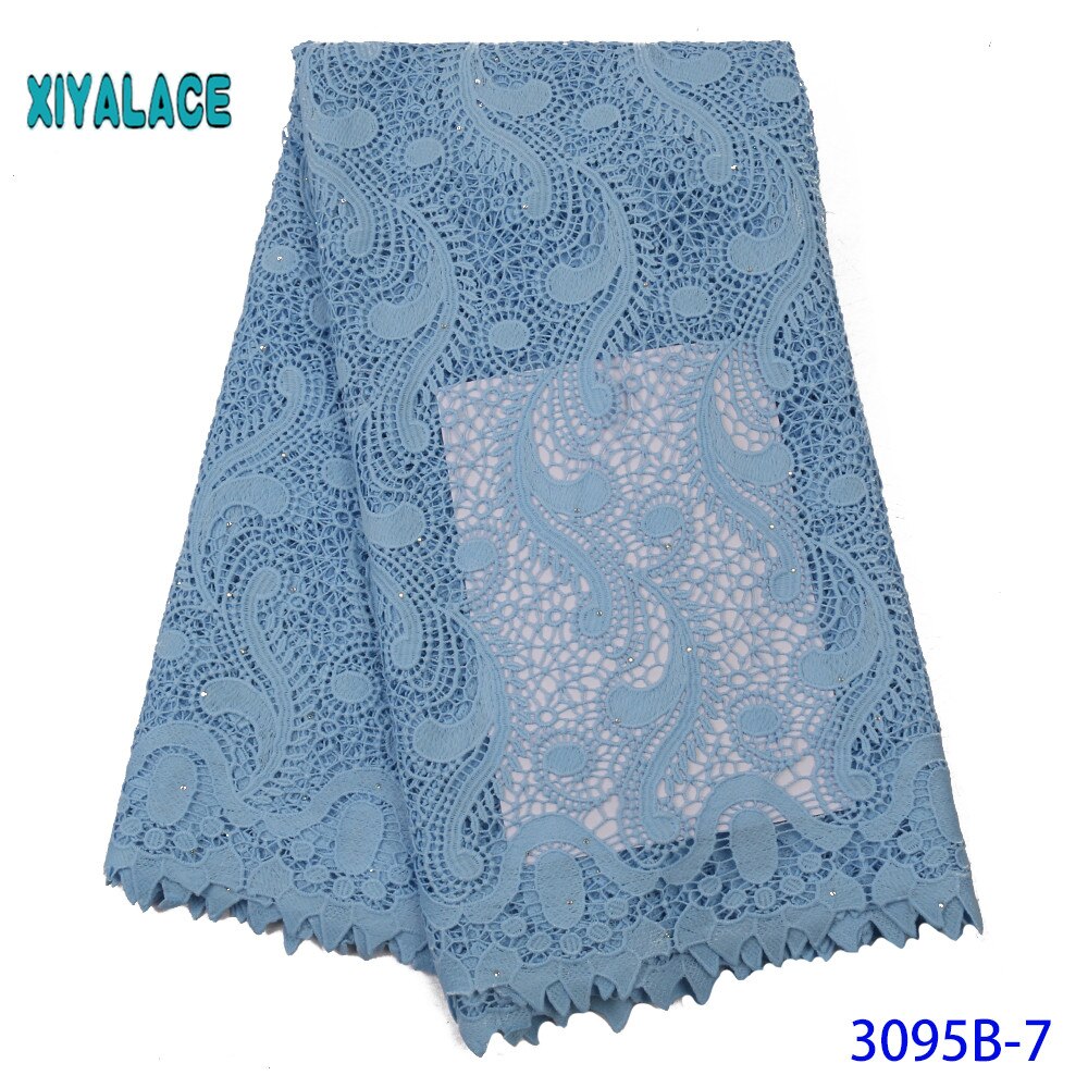 Nigerian African Lace Fabrics 5Yards Guipure Lace Fabric African Cord Lace Fabric For Wedding Dress French Lace