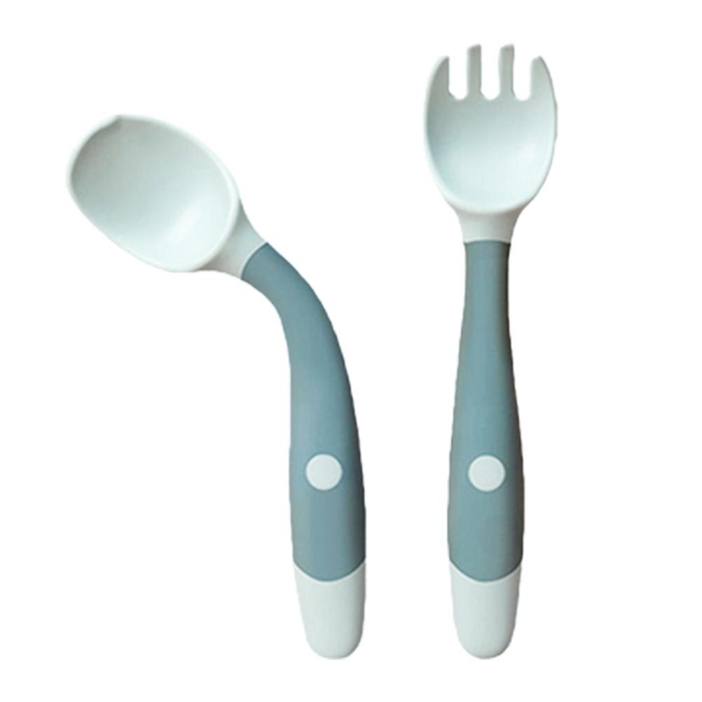 Set di forchette per cucchiaio per utensili per bambini cucchiaio per allenamento per bambini cucchiaio in Silicone morbido pieghevole set di stoviglie per allenamento per bambini