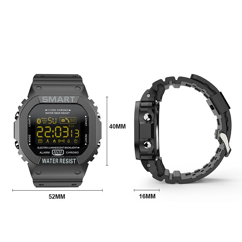 Smart Horloge Waterdicht IP68 Outdoor Sport Bluetooth Informatie Push Horloge Voor Mannen Sport Horloge Diver Horloge Horloges Mannen