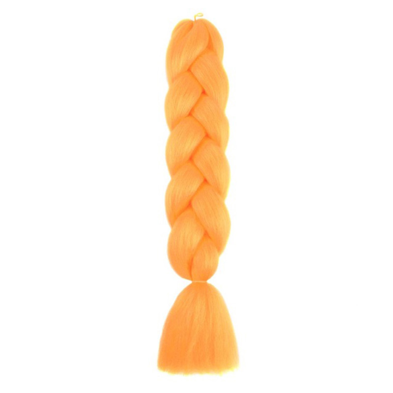Estensioni trecce jumbo sintetiche da 24 pollici Capelli lunghi Yaki intrecciati lisci Capelli afro di colore Ombre per le donne