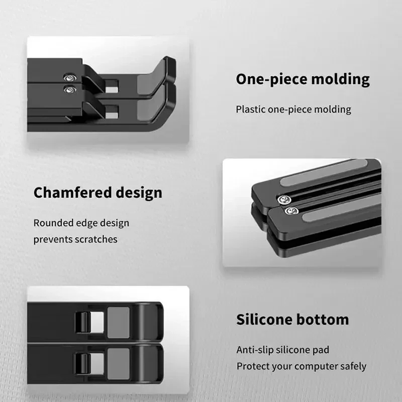 Bærbar laptop-stander, foldbar notebook-støtte, baseholder, justerbar riser, kølebeslag til bærbar computer og tablet-tilbehør