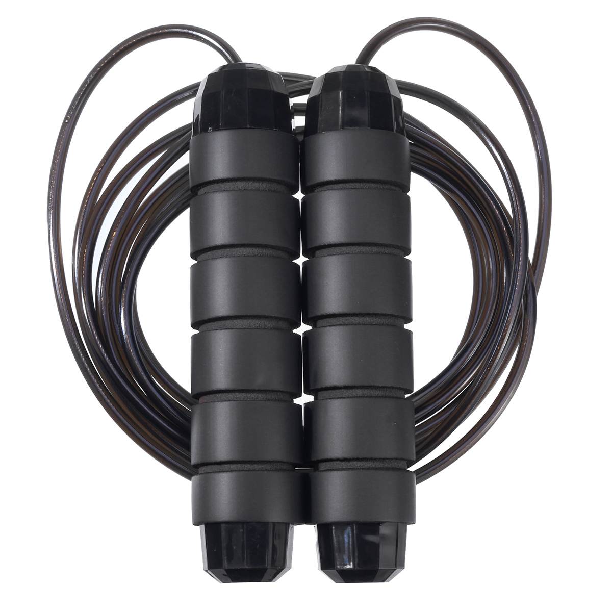4 kleuren 280cm snelheden springtouw gewicht gym training stalen springtouw sport oefengereedschap thuis indoor fitnessapparatuur: Zwart