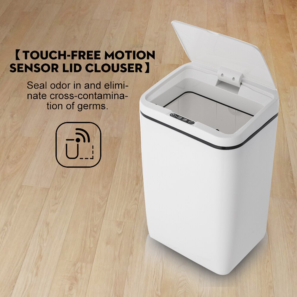 12L Smart Trash Can Automatic Induction Infrared Motion Sensor Dustbin Intelligent Home Kitchen Bathroom Waste Garbage Bin