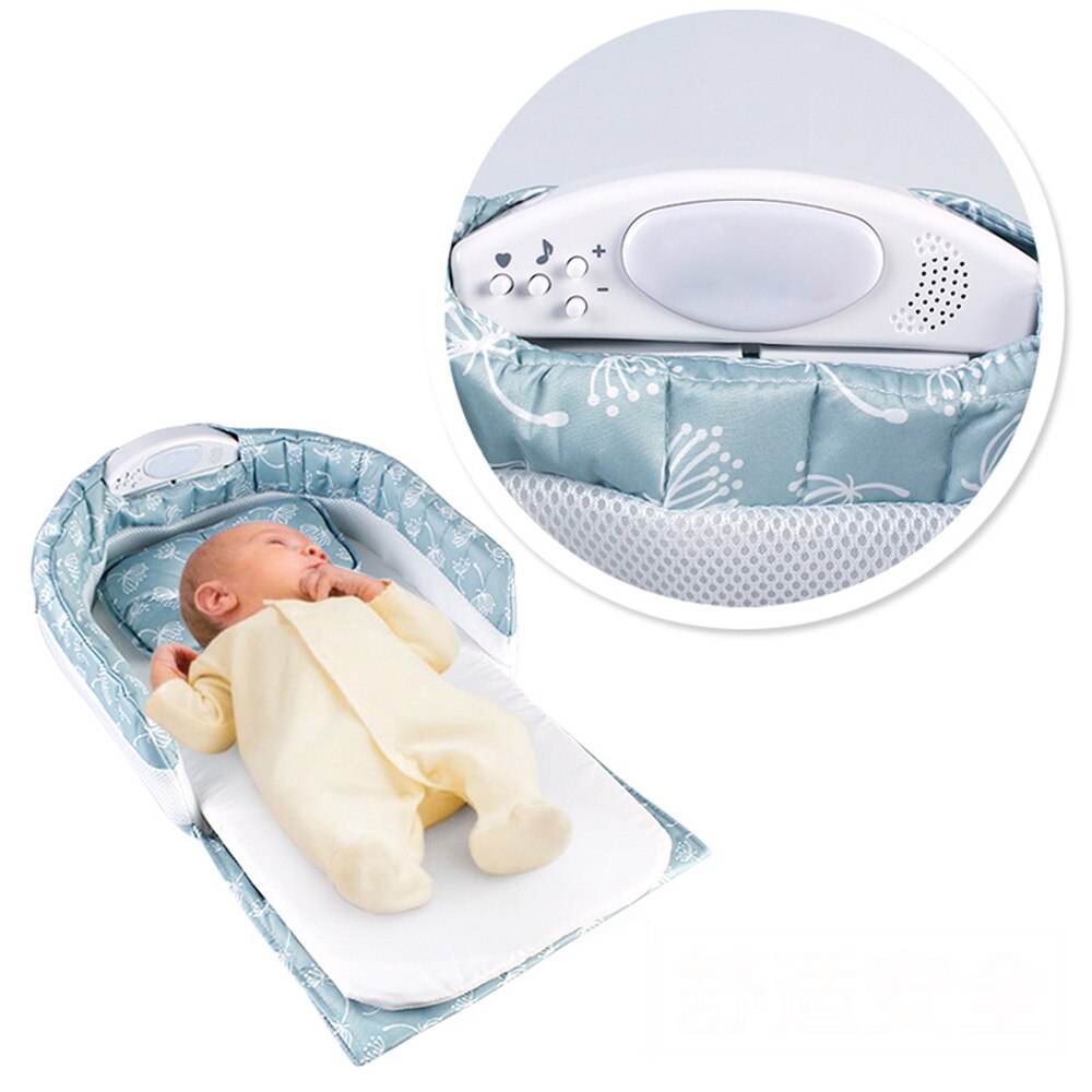 Tragbare Separaten Bett MusicLight Multifunktionale Krippe Energie Baby Schlaf Reise bett Unabhängige Schlaf Löwenzahn Trennung Bett