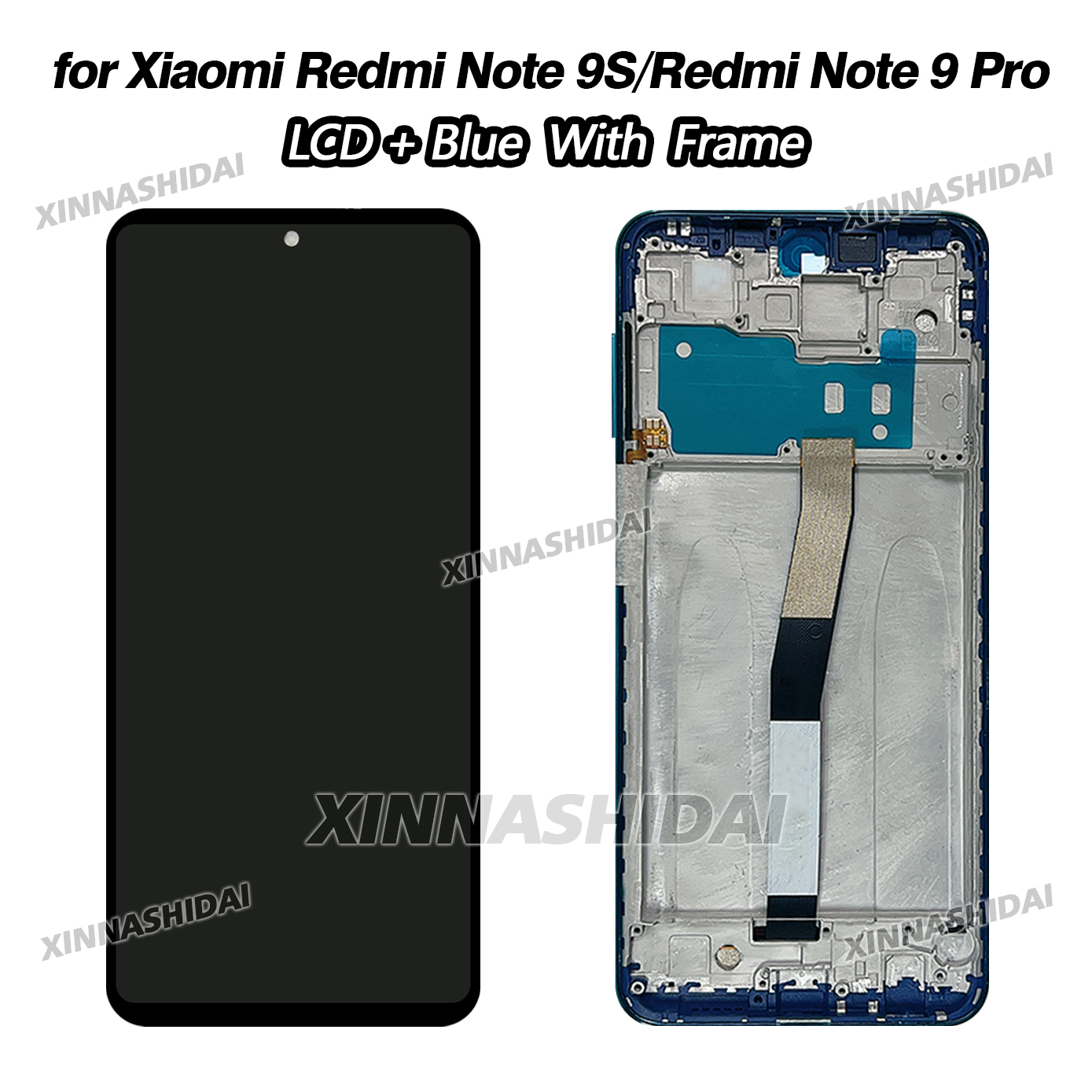 Pantalla para Xiaomi Redmi Note 9S pantalla Lcd pantalla táctil Digital para Redmi Note 9 Pro M2003J6B2G M2003J6A1G reemplazo de la pantalla: Negro