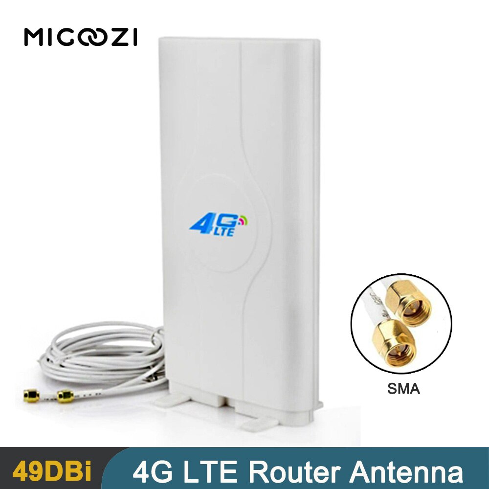 3G 4G LTE MIMO Antenna High Gain 49DBI BLAZING FAST 4G LTE Panel Antenna Extended Signal Range for Huawei ZTE Router etc: SMA Connectors