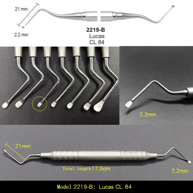 Curette dentaire de , curette dentaire, cuillère, nettoyage parodontal, fragments d&#39;os pour clinique dentaire: C