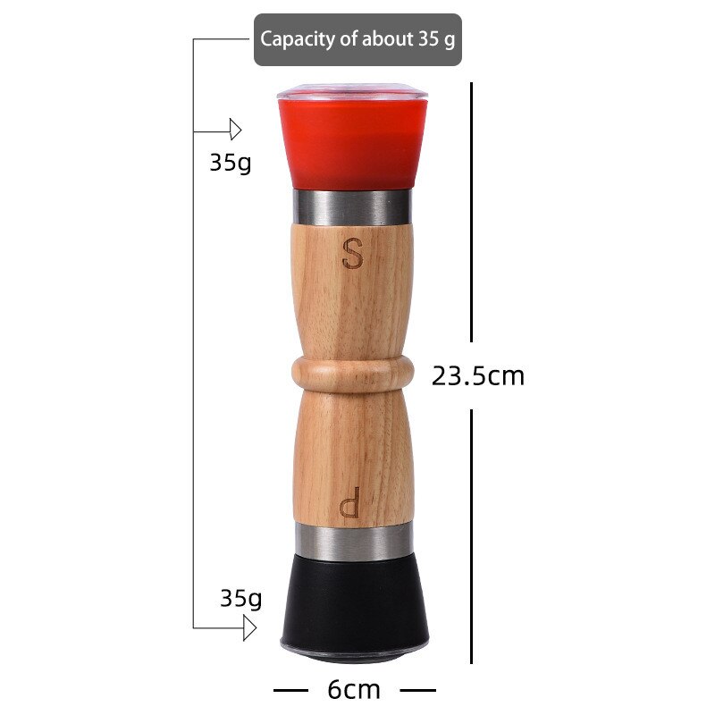 Mini handmatige pepermolen hout + plastic handmatige peper zout kruidenmolen molen kruiden voor keuken maalgereedschap accessoires