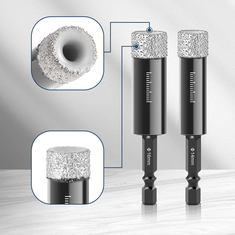 Diamant beschichtete Sechs kant bohrer für Marmor glaskeramik, Lochsäge-Trocken bohrer Diamant kern bohrer, Keramik fliesen bohrer