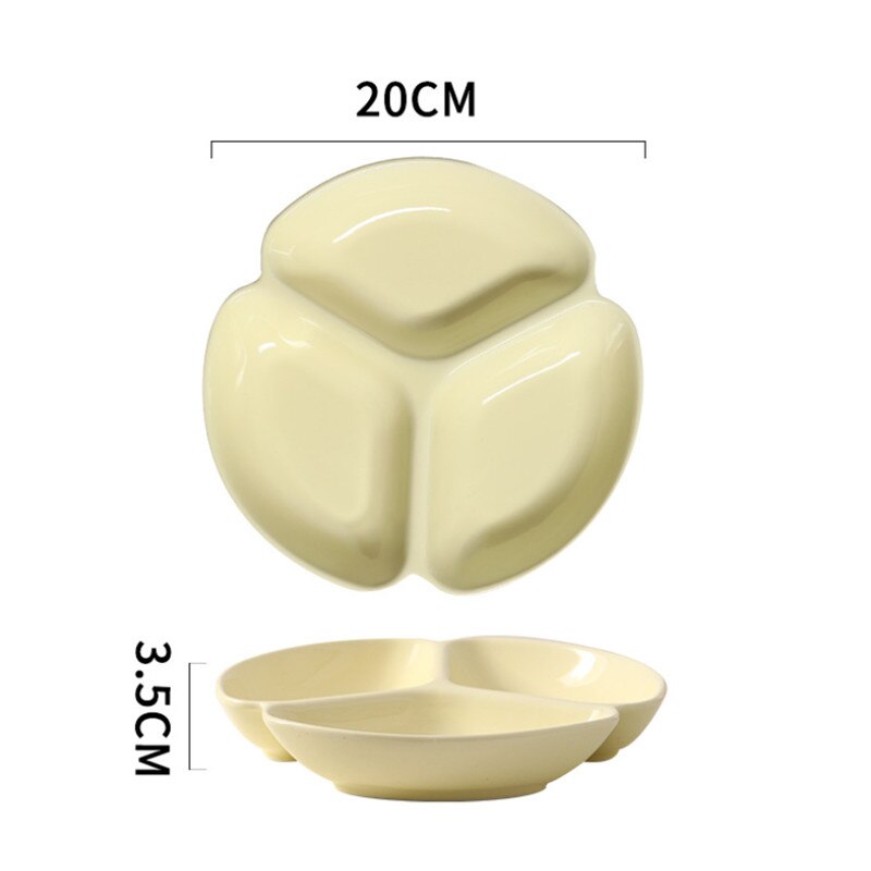 Japanese Ceramic Salad Plate Matte Porcelain Breakfast Dinner Plate Snack Dishes Household Dessert Cake Tray Tableware: 8 inch yellow