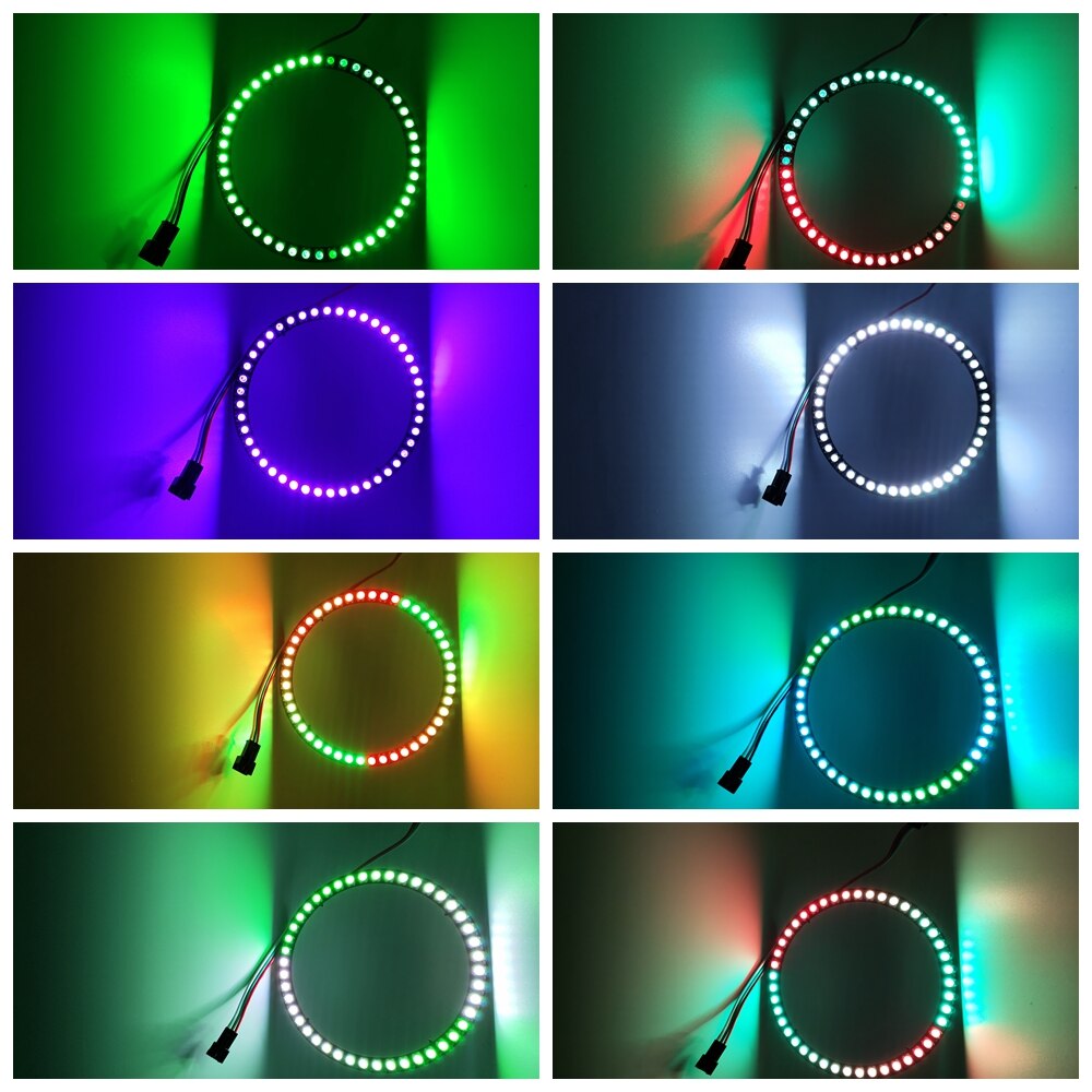 Lndividul addressabie  ws2812b pixei ring 8/16/24/35/45 leds 5050 rgb led ring  ws2812 ic buiit-in led moduie pixei strip lights