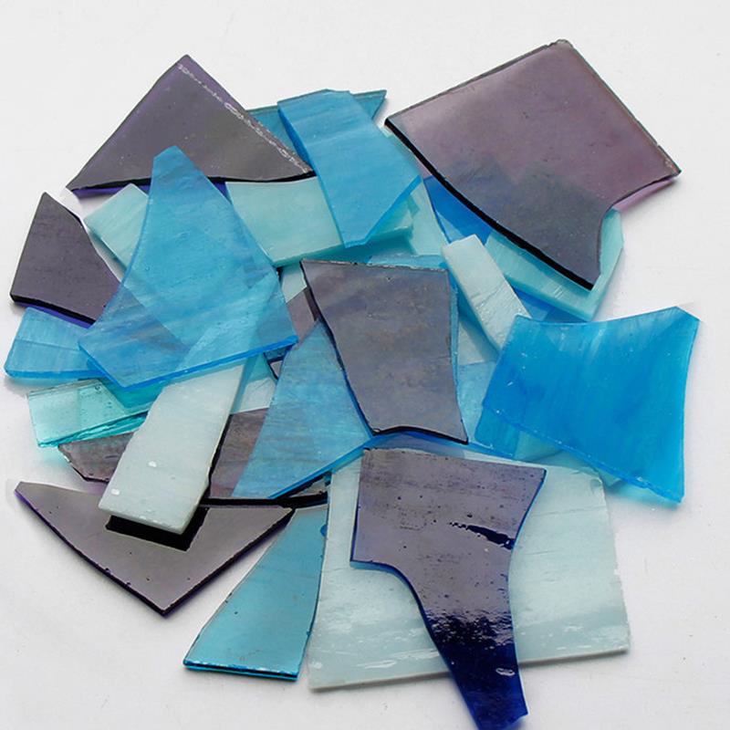 100G Onregelmatige Kerk Mica Glasmozaïek Transparante Gebroken Glas Stukken Voor Craft Diy Muur Decoratieve Mozaïek Materialen: Donker Kaki