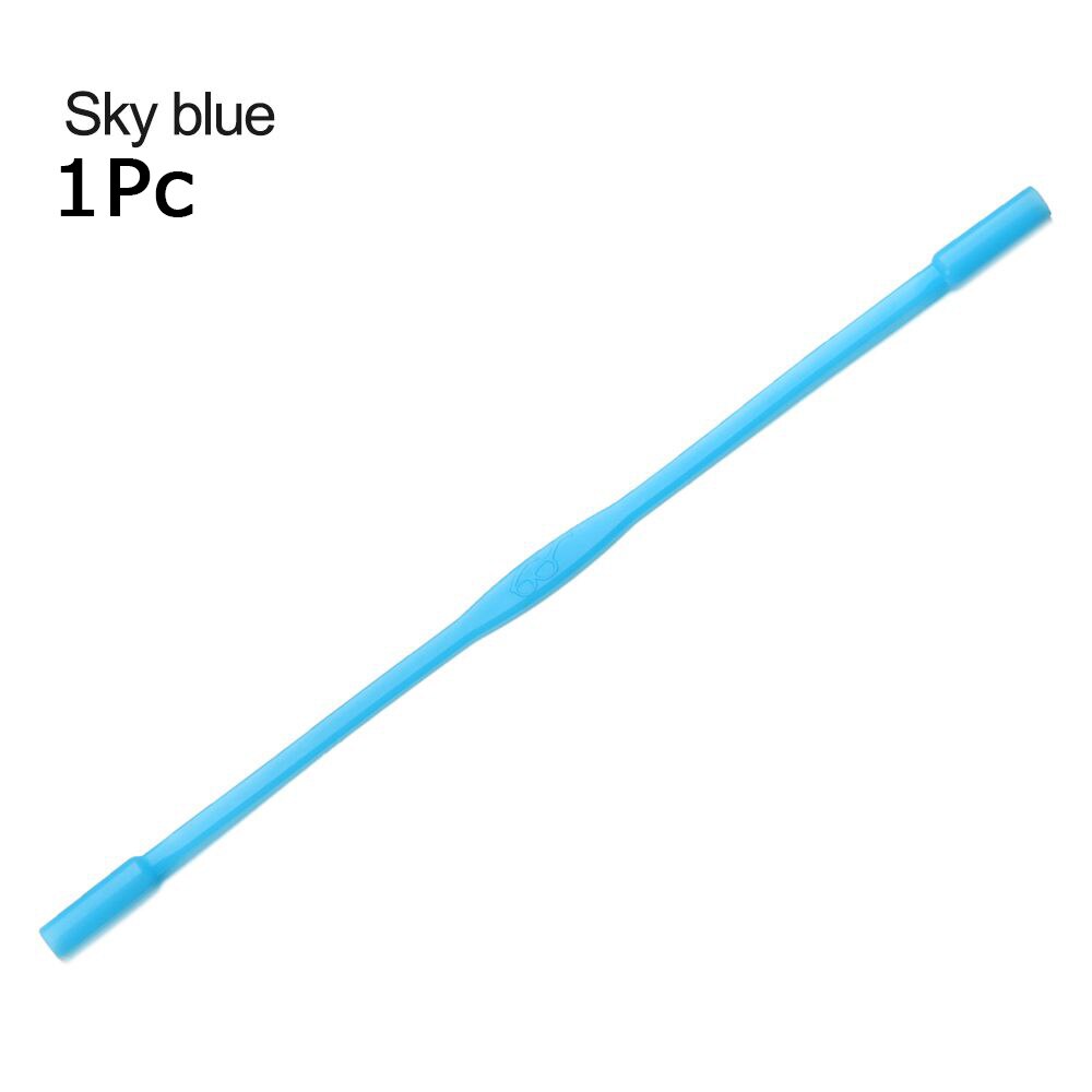 2Stck Hohe Elastische Silikon Brillen Riemen Sport Schnur Anti Unterhose Gläser Kette Einstellbare Sonnenbrillen Schnur Seile Halfter Band: 1Pc 16.8cm  Himmel Blau