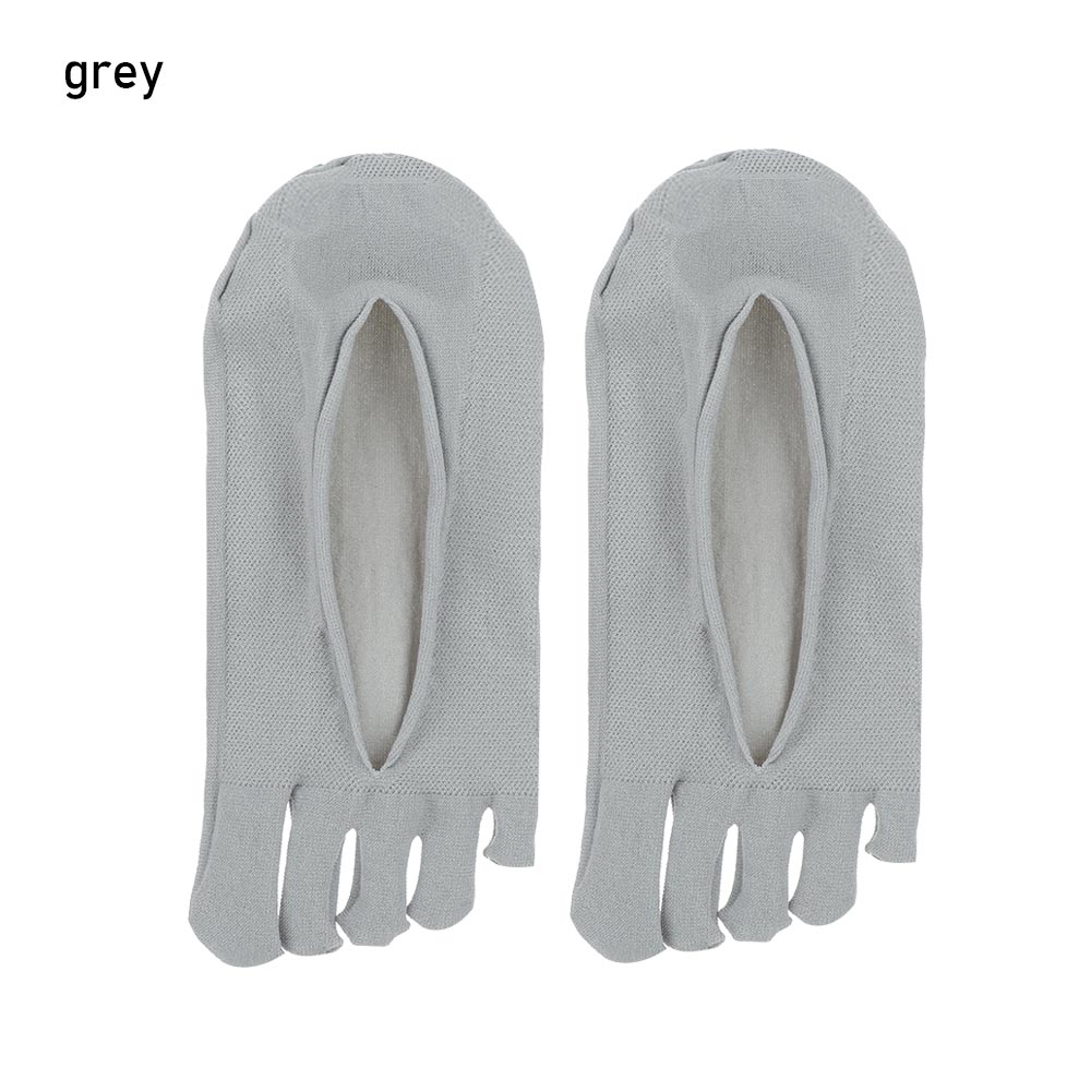 Chaussettes d'été à cinq doigts pour femmes, respirantes, Ultra-fines, coupe basse, doublure, antidérapantes, invisibles: grey