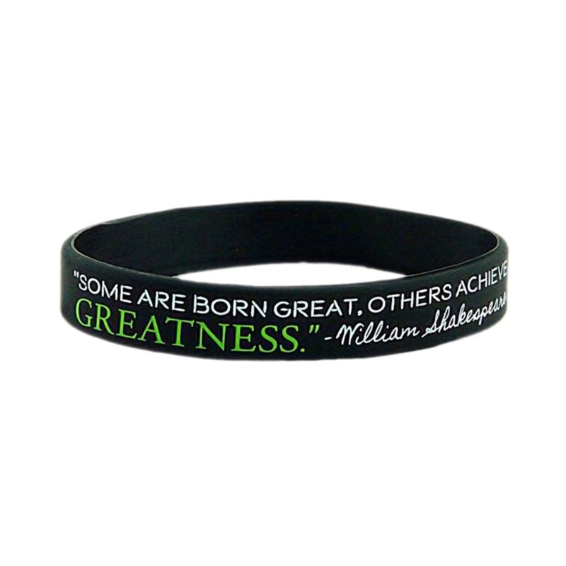 Dream Greatness Believe Silicone Rubber Bracelets Wristband Sport Motivational: Greatness