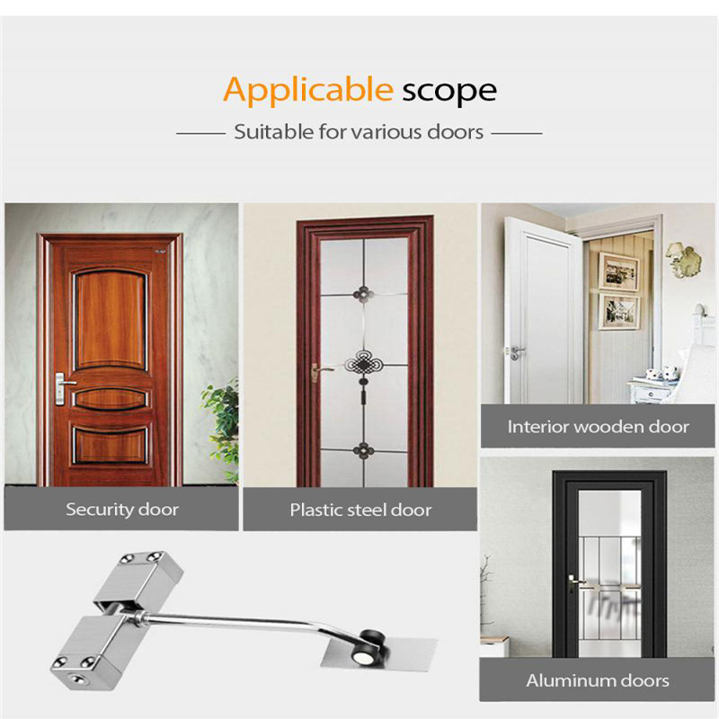 Stainless Steel Automatic Spring Door Closer Auto Door Closing Device Can Adjust The Door Closing Device Furniture Door Hardware