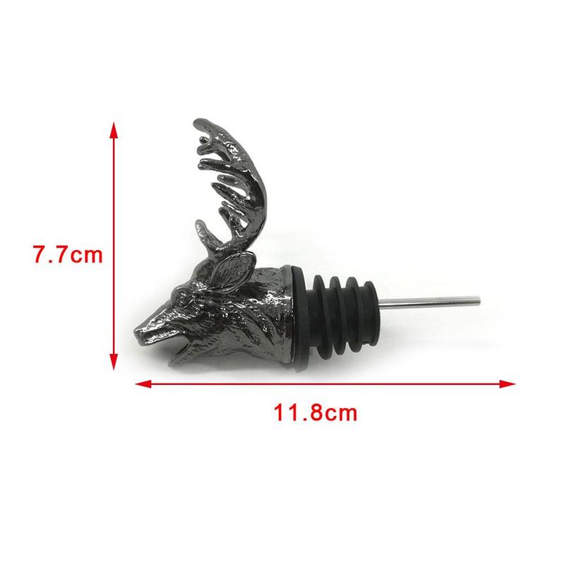 1Pc Zinklegering Herten Stag Hoofd Wijn Schenker Unieke Wijnfles Stoppers Wijn Wijn Gereedschap Herten Hoofd Bar Schenker beluchters T6B7