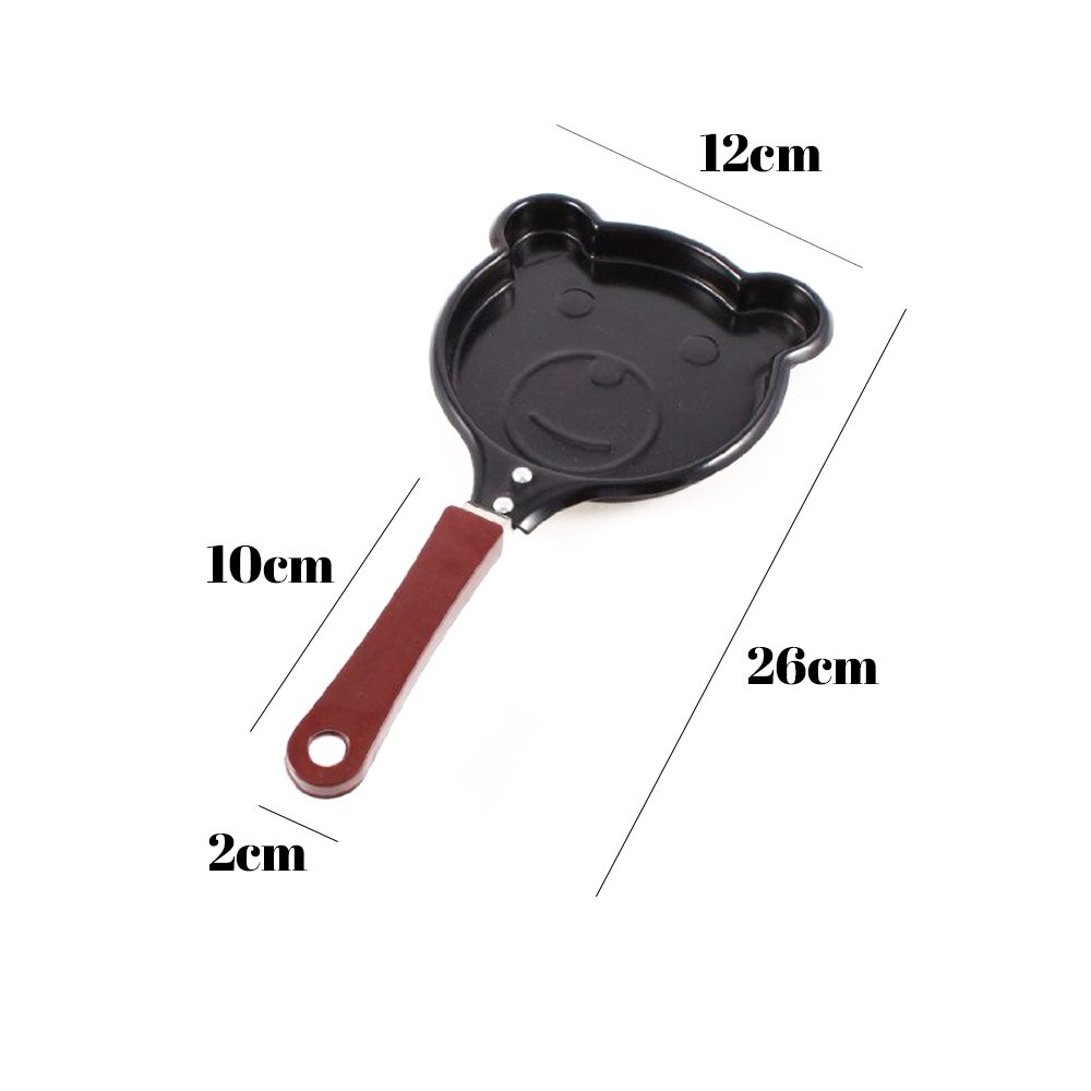 Antiadhésive oeuf crêpe poêle Pot omelette cuisine dessin animé ours visage en forme de poêle crêpe petit déjeuner fabricant cuisson oeuf Pot