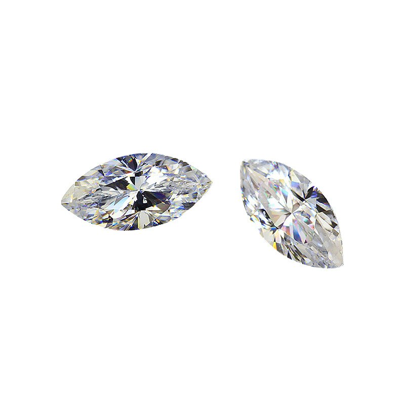 Moissanite-joyería de corte Marquesa, piedras de diamante sueltas, 5mm, 1 quilate, colores blanco D