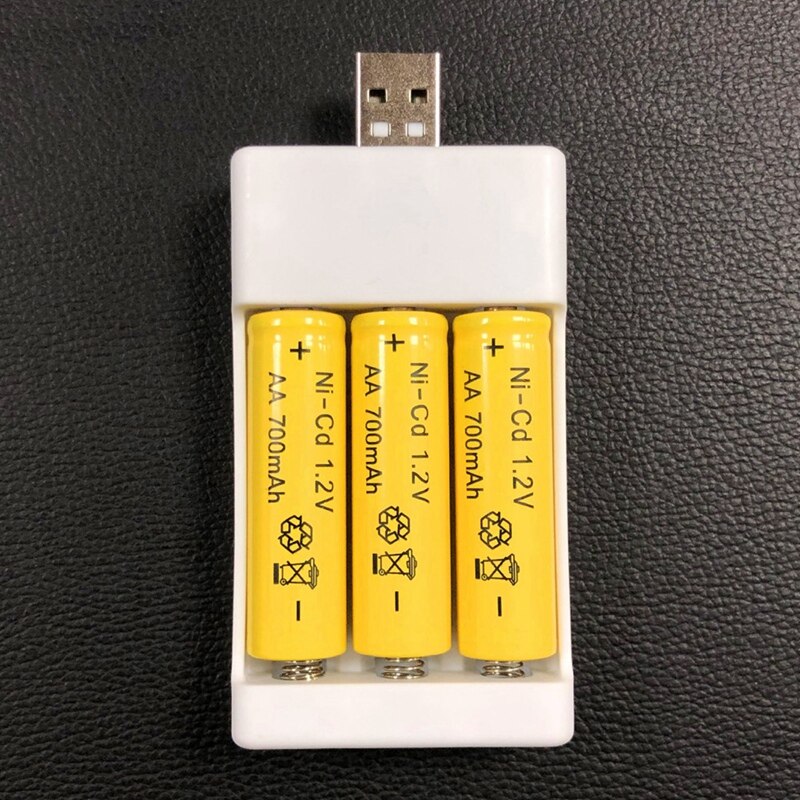 USB Battery Charger Adapter, Three Charging Docks, Suitable for No. 5 and No. 7 Batteries.