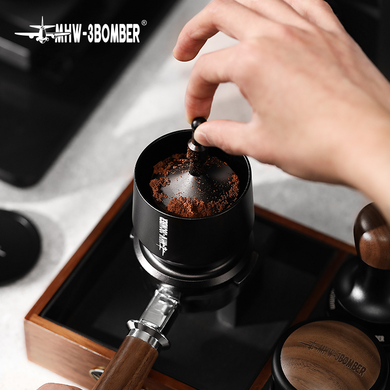 MHW-3BOMBER Kubek dozujący espresso z mieszadłem Lejek dozujący kawę ze stopu aluminium Pasuje do 51-54/58MM Portafilter Akcesoria do kawy
