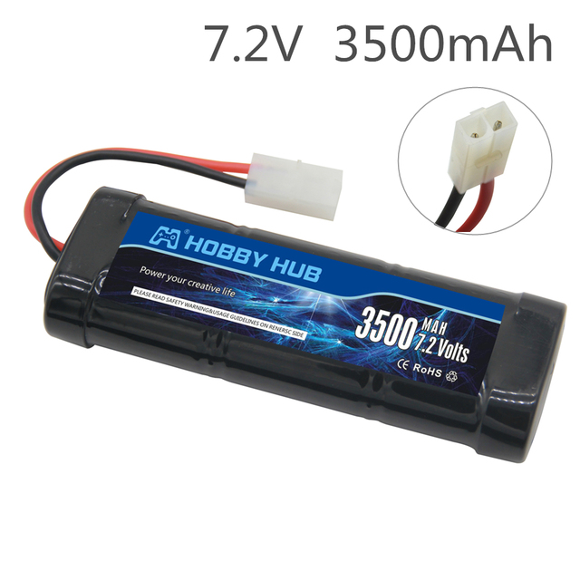7.2V 5000mAh Ni-MH SC battery and 7.2v charger for RC toys tank car Airplane Helicopter With Tamiya Connectors 7.2 v battery: Gold
