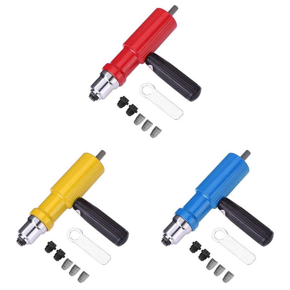 Power Tool Accessory Riveter Adapter Supplies Metal Kit Set Handheld Lightweight Sturdy Durable Products Cordless Electric