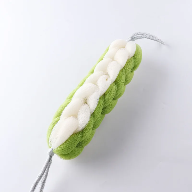 Adult Backrub Bathing Tool Scrub Strap Shower Washcloth Bast Wisp Flower Mesh Push Up Bubble Massage Brush Bath Clean Tools: green